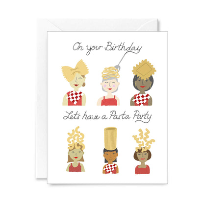 Courtney Beyer Design - Happy Birthday Pasta Greeting Card