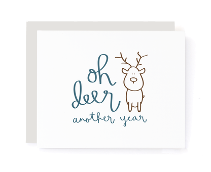 A Jar Of Pickles - Oh Deer, Another Year Birthday Card