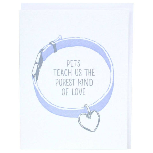 Smudge Ink - Pet Collar Pet Sympathy Card