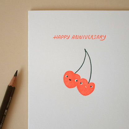 Homework Letterpress - Anniversary Cherries