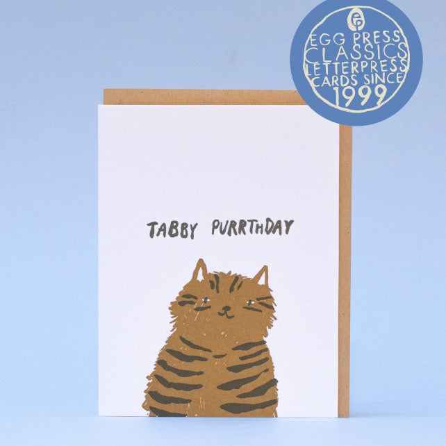 EGG PRESS - Tabby Purrthday Card