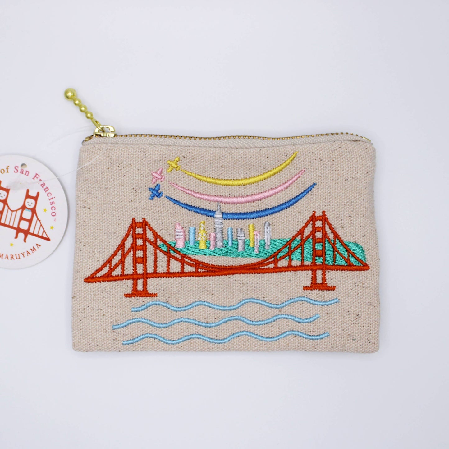 Tomoko M - Embroidered San Francisco Blue Angels Coin Purse