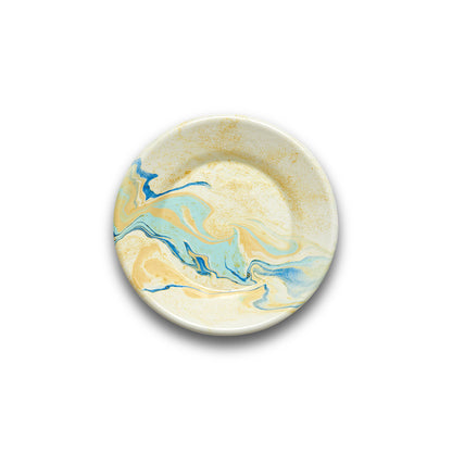 Bornn - Multi Swirl 8" Lunch Plate - Lemon Cream Swirl