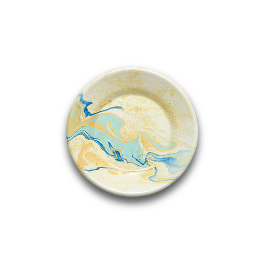 Bornn - Multi Swirl 8" Lunch Plate - Lemon Cream Swirl