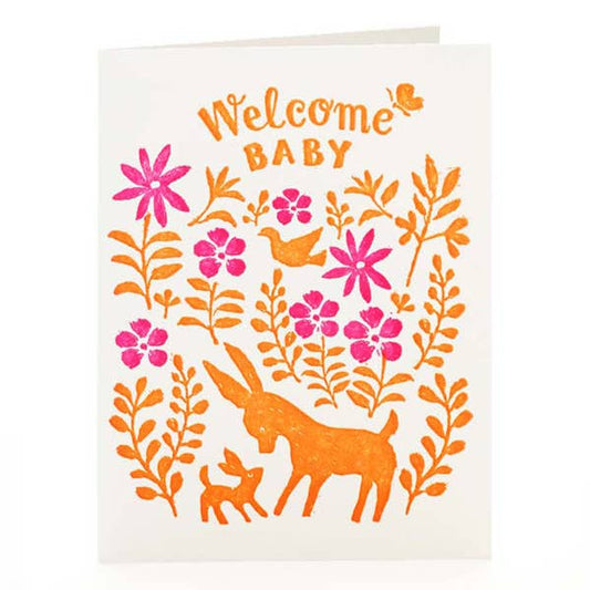 Ilee Papergoods - Otomi, Welcome Baby, A2 card