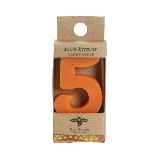 Big Dipper Wax Works - Birthday Number Cake Candles: No. 5