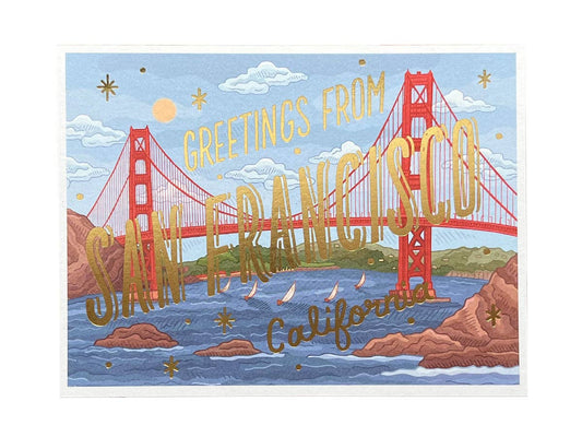 Noteworthy Paper - San Francisco Foil Postcard