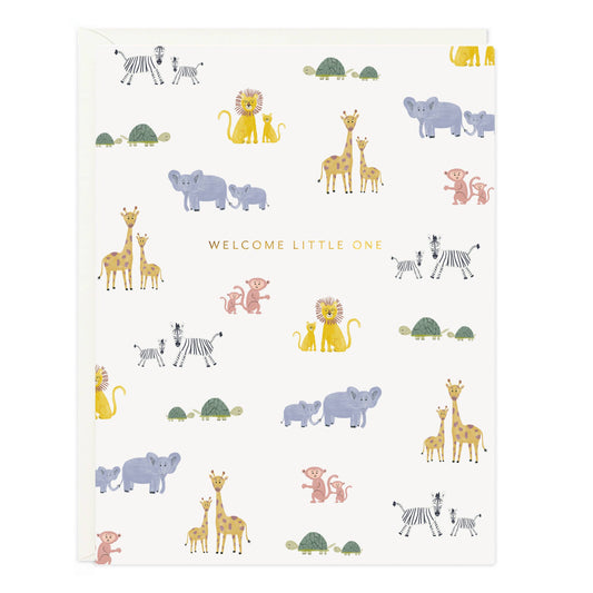 Ramona & Ruth - Welcome Baby Animals Card