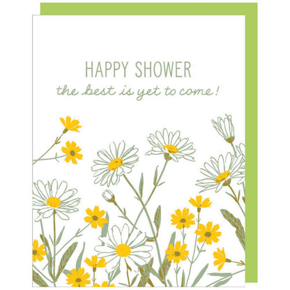 Smudge Ink - Wild Daisies Shower Card