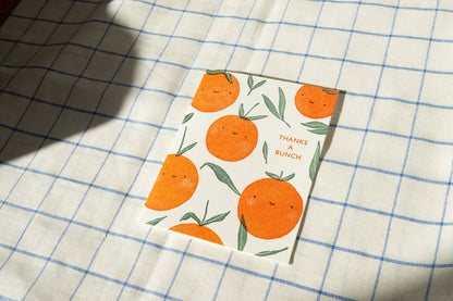 Homework Letterpress -  Thank You Oranges