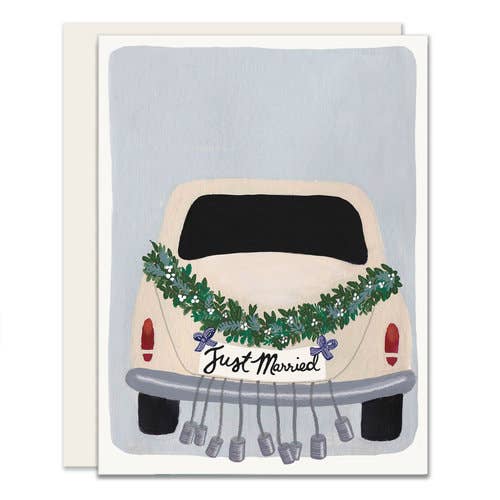 Slightly Stationery - Getaway Car | Just Married Card | Congrats Wedding Card