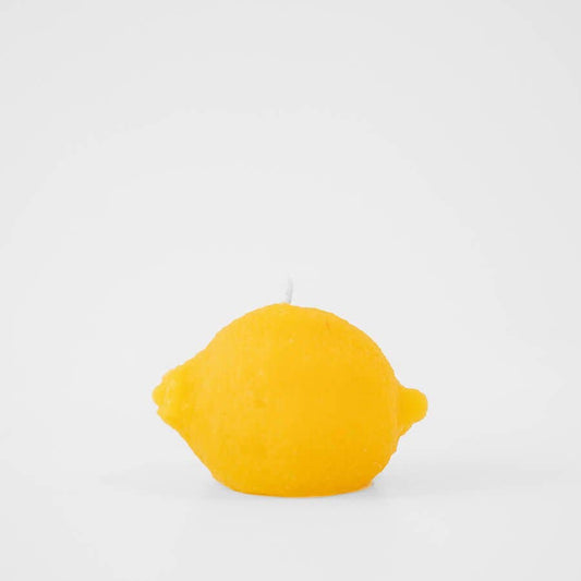 Happy Organics - Beeswax Lemon Candle: Yellow