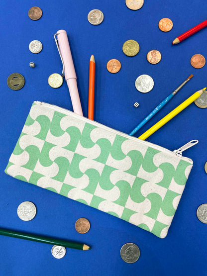 LCQKS- Pencil Case - Wiggle Checker Lichen