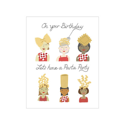 Courtney Beyer Design - Happy Birthday Pasta Greeting Card