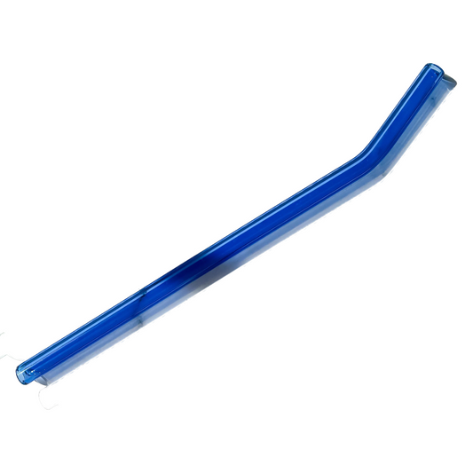 Oak Shore - 8" Tinted Bent Glass Straw: Blue