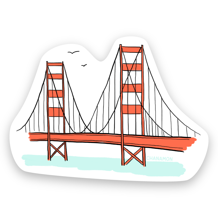 Maison Chanamon - Golden Gate Bridge San Francisco Sticker