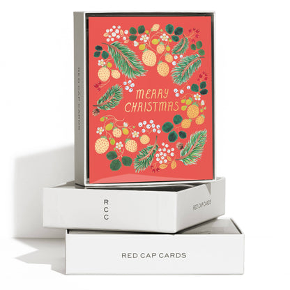 Red Cap Cards - Berry Christmas Holiday Greeting Card