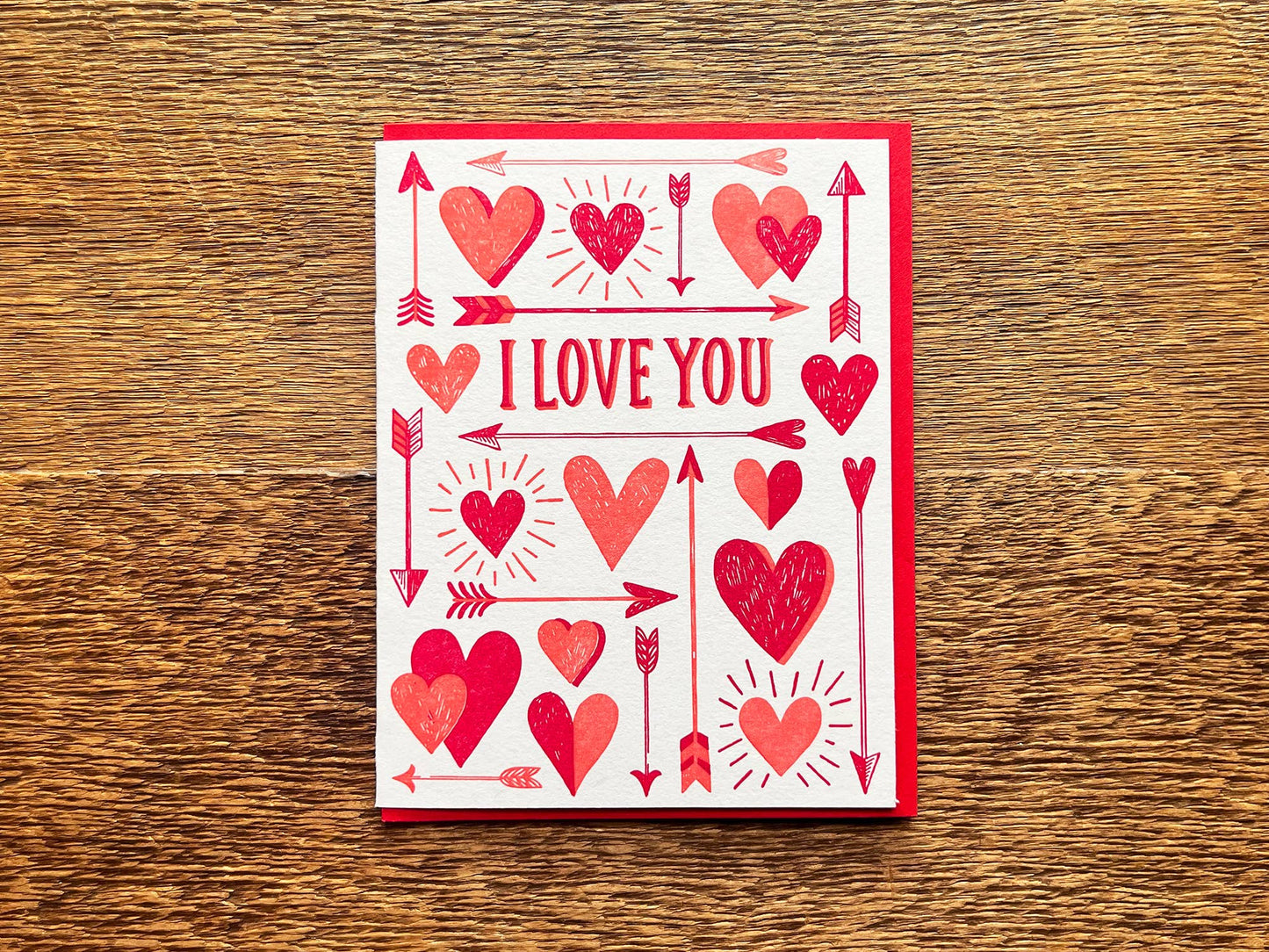 Noteworthy Paper - I Love You Hearts and Arrows Card