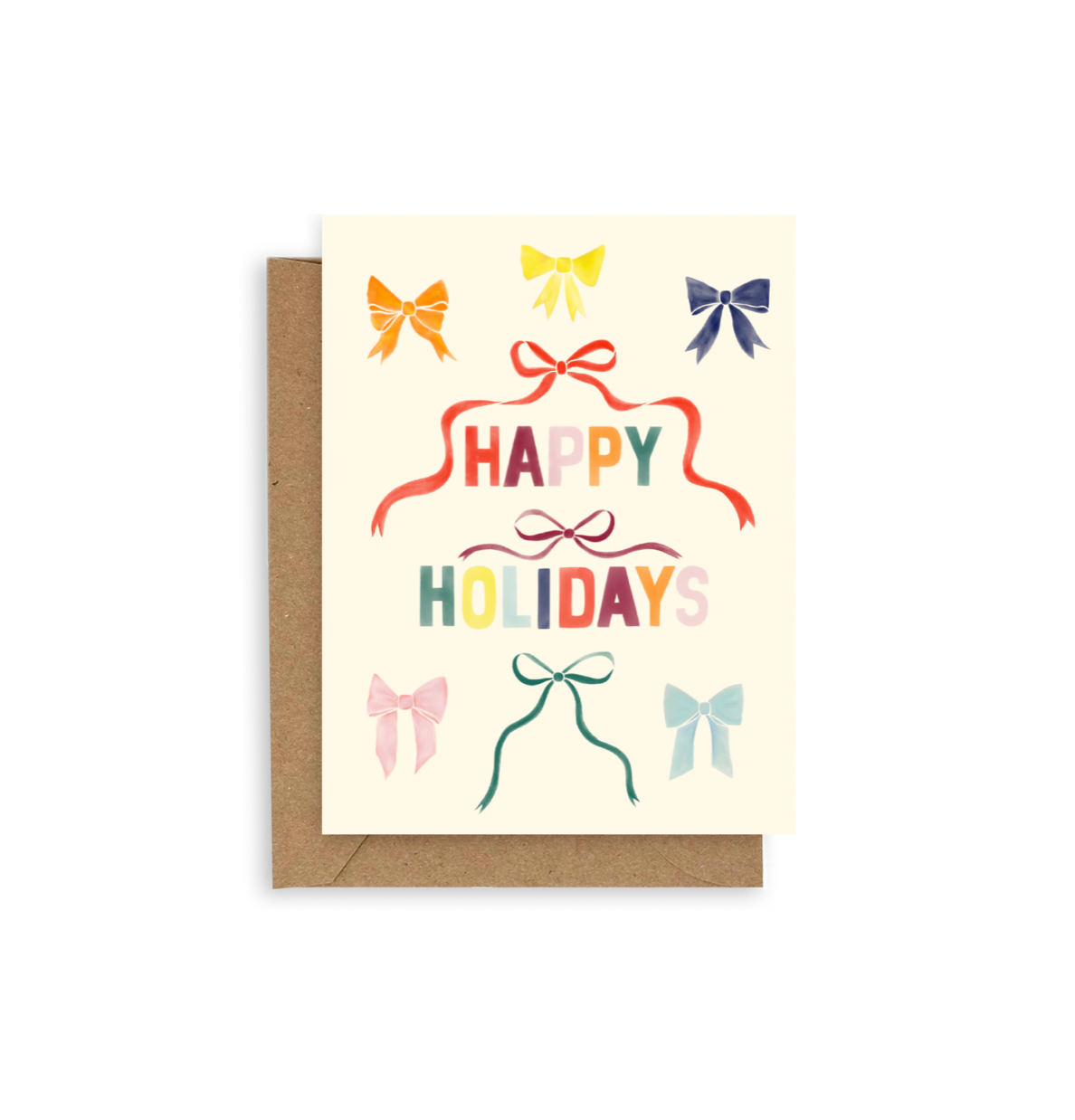 Adelfi - Rainbow Bows Happy Holidays Card