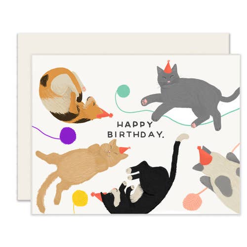 Slightly Stationery - Cats Birthday | Cat Birthday Card | Cat Lovers Birthday Card