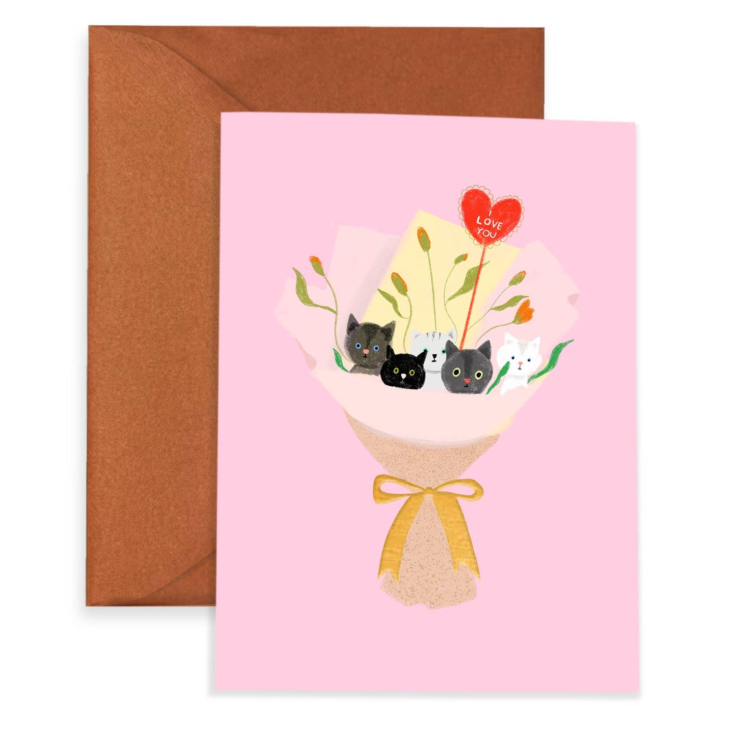 Carolyn Suzuki - CAT BOUQUET - Love Card