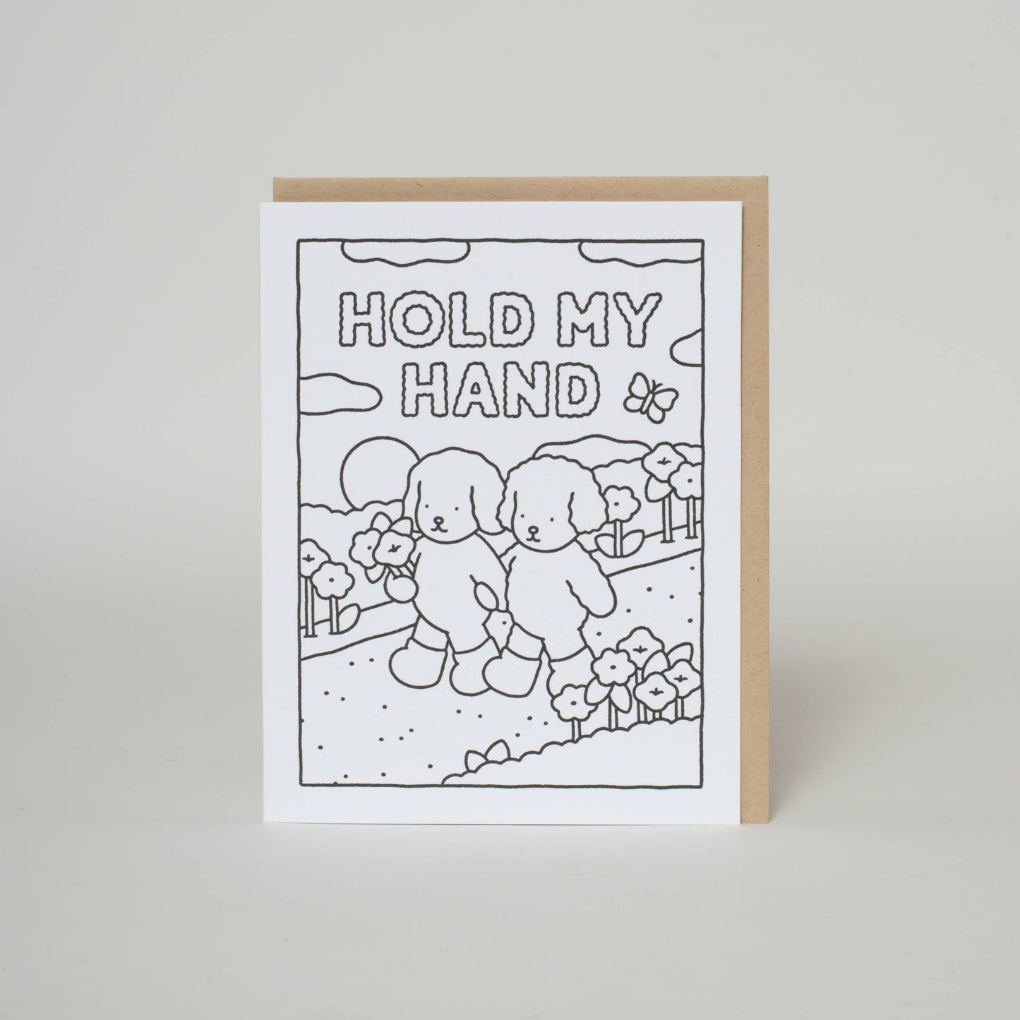 Bobbie Goods - Holding Hands Coloring Greeting Card