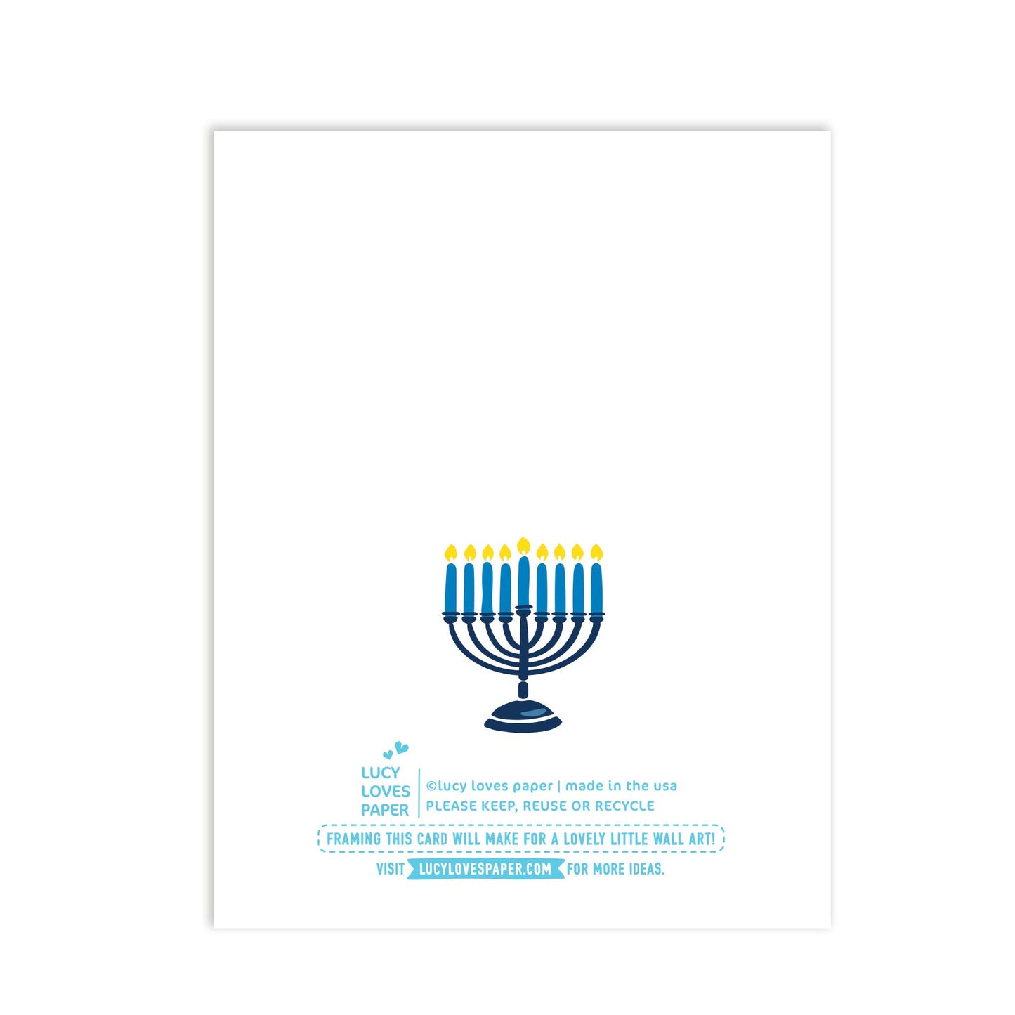 Lucy Loves Paper - Let It Glow, Big Hair Lady Hanukkah Card