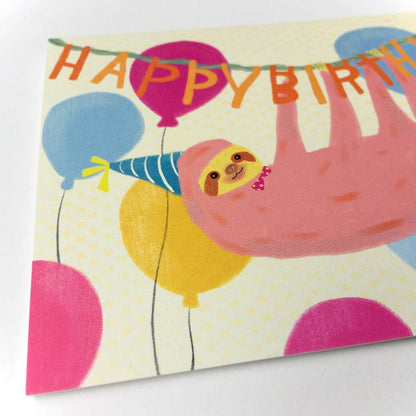 Honeyberry Studios - Sloth Happy Birthday Greeting Card