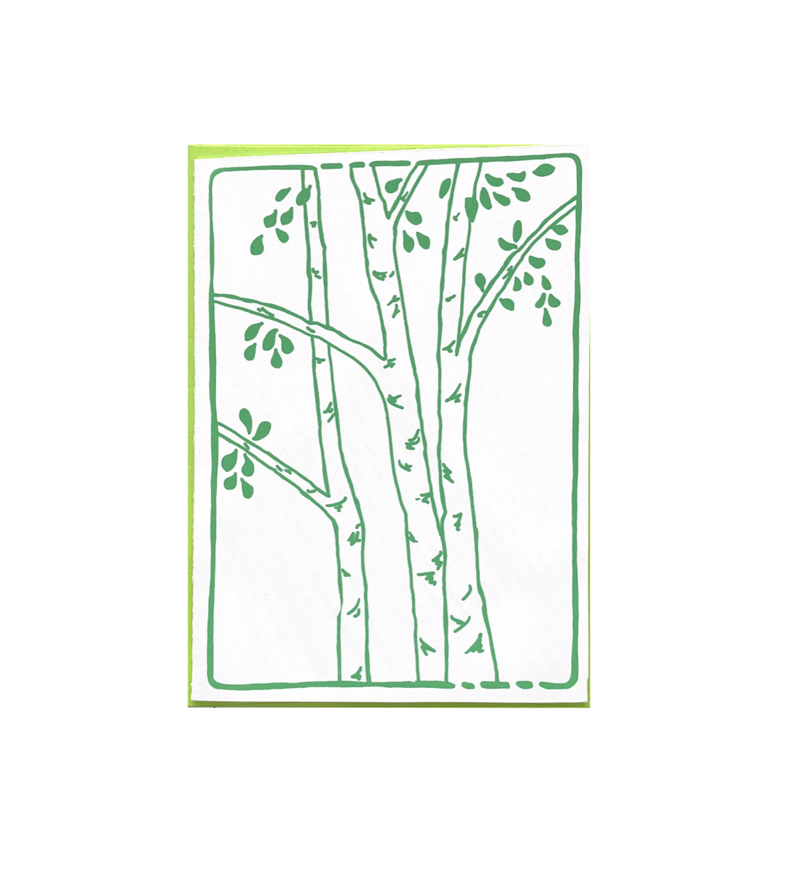 Anne Breedlove - Birch Tree Card 1 - Green - A6