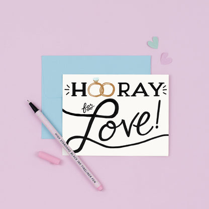 Slightly Stationery - Hooray for Love Card | Wedding Card