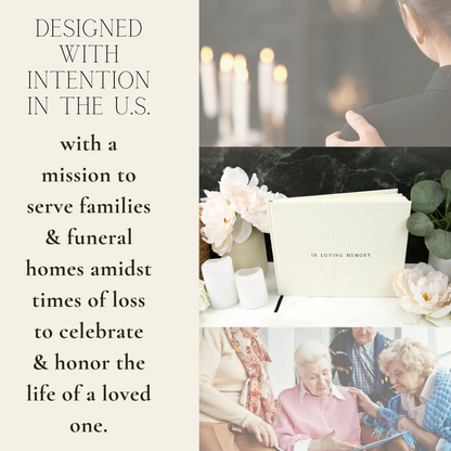 Fresh Wind Familia - Modern Funeral Guest Book In Loving Memory Memorial Gifts