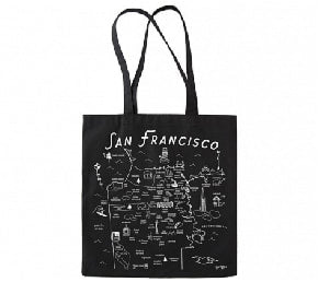 Maptote - San Francisco Black Everyday Tote