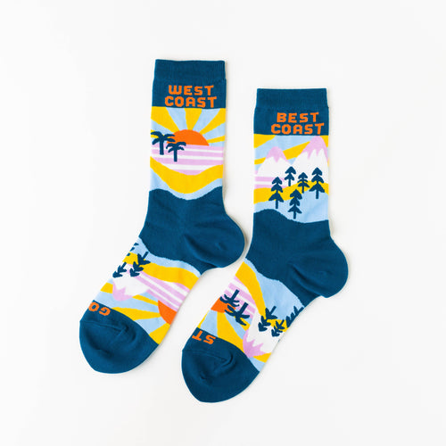 Yellow Owl Workshop - West Coast Best Coast Crew Socks - Men's