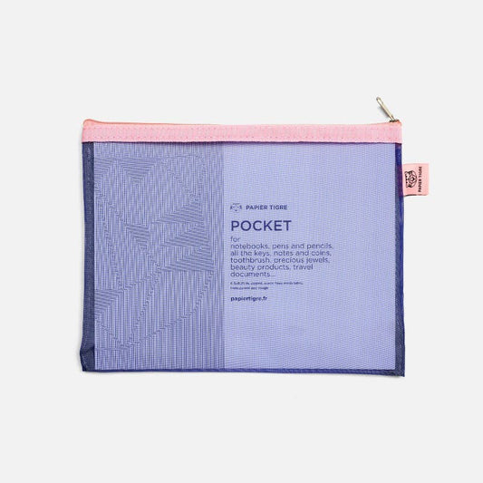 Papier Tigre - Mesh Pocket - Med -  INDIGO