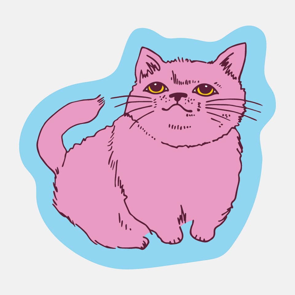 The Good Twin - Pink Cat Sticker