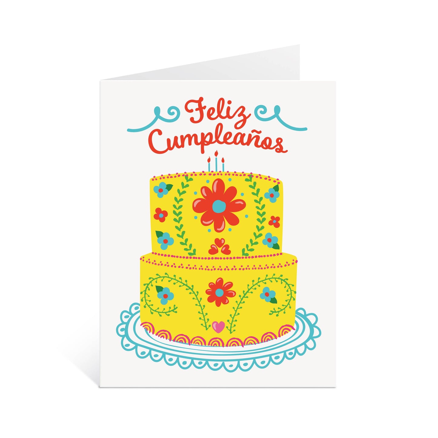 Lucy Loves Paper - Mexican Embroidery Cake - Feliz Cumpleaños Card (A2)