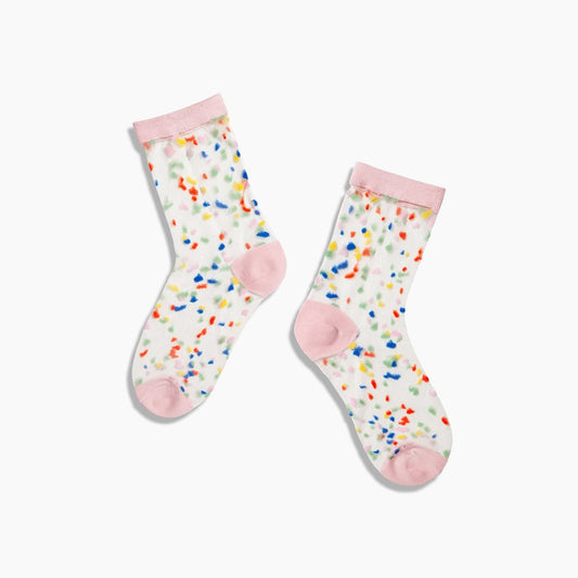 Poketo - Sheer Socks Confetti - One Size