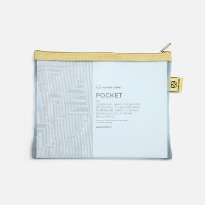 Papier Tigre - Mesh Pocket - Med - Light Blue