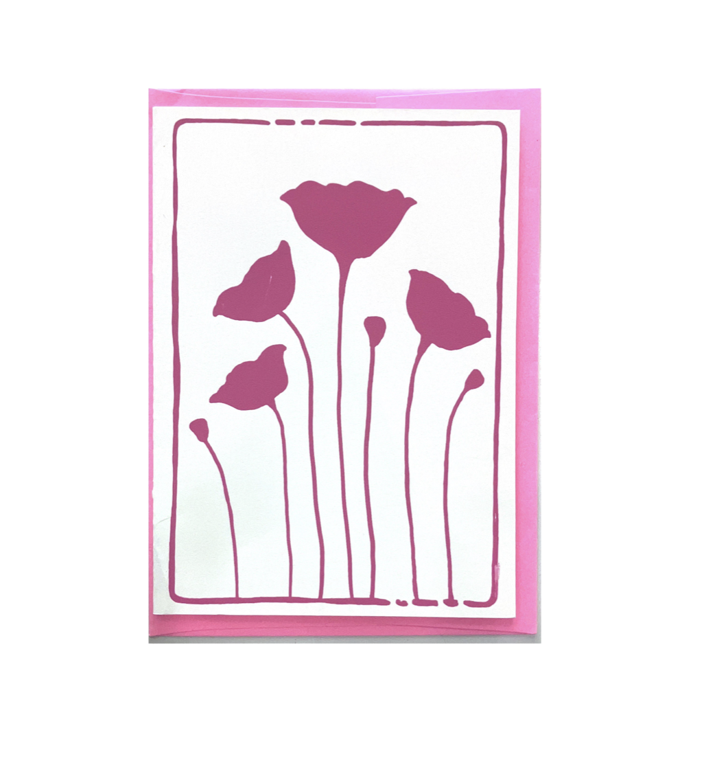 Anne Breedlove - Coquelicot Card - Pink - A7