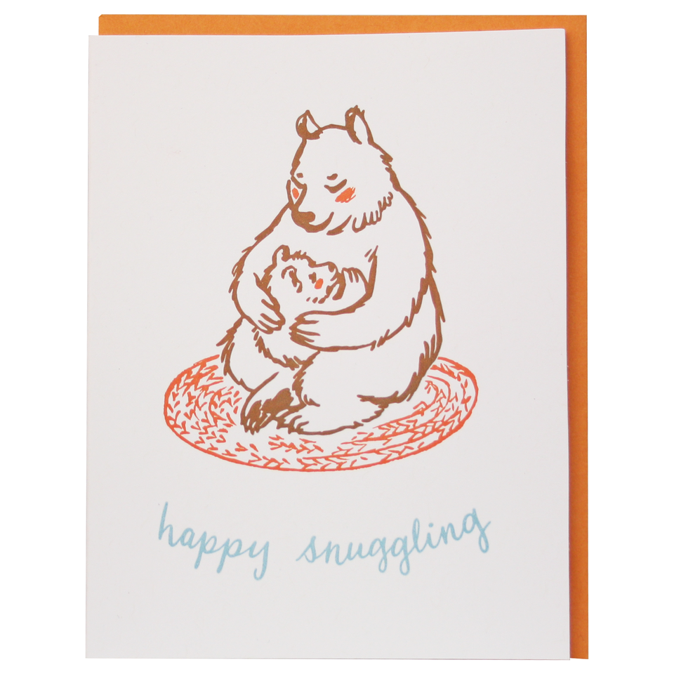 Smudge Ink - Snuggling Bears Baby Card