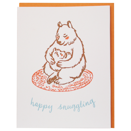 Smudge Ink - Snuggling Bears Baby Card