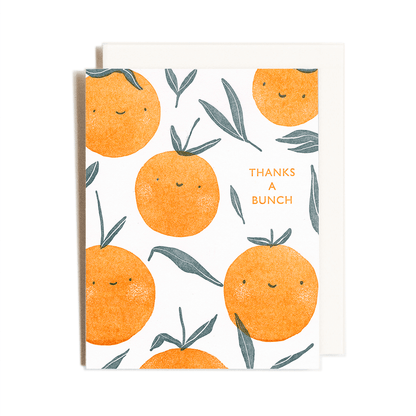 Homework Letterpress -  Thank You Oranges