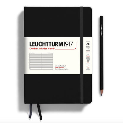 leuchtturm1917 - A5 Hardcover M- Black - Ruled