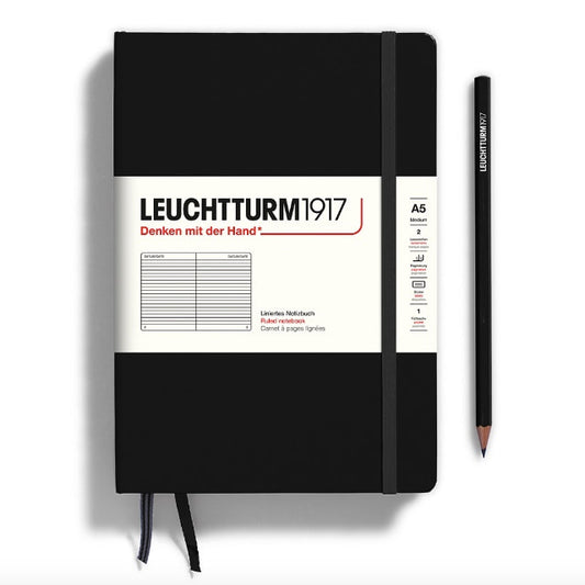 leuchtturm1917 - A5 Hardcover M- Black - Ruled