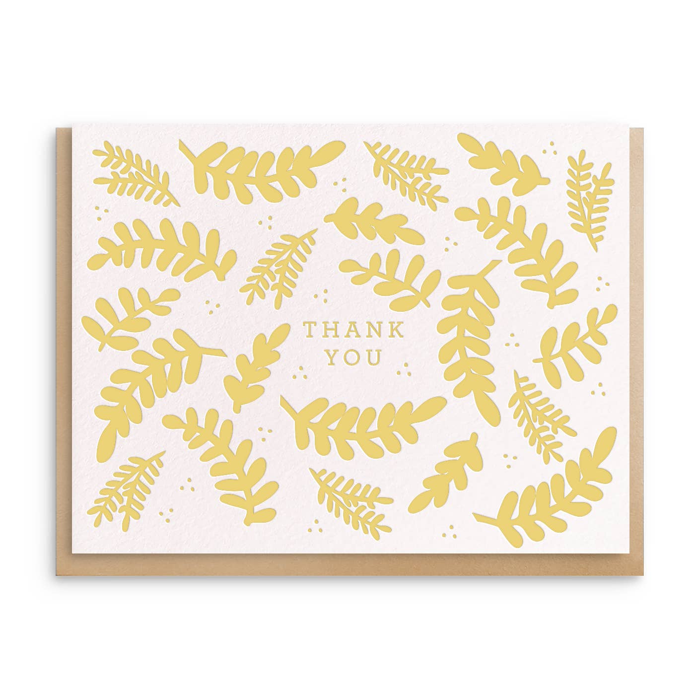 Dahlia Press - Thank You Floral - Set Of 6 Letterpress Thank You  Cards