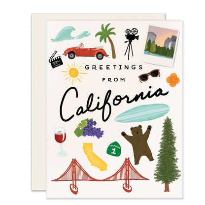 Slightly Stationery - From California | Greetings From California Card