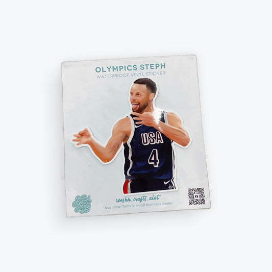 Steph Curry Olympics Sticker - Warriors