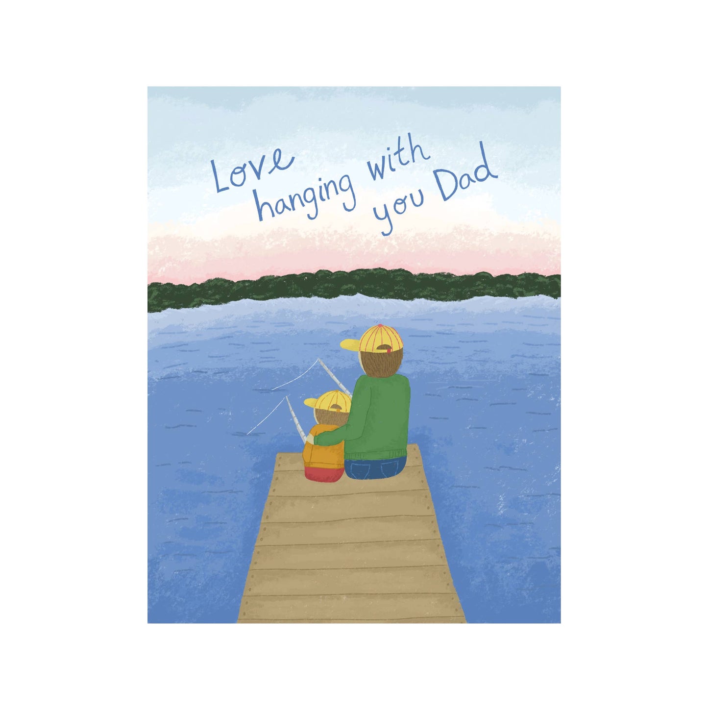 Courtney Beyer Design - Fishing on the Dock in Summer Fathers Day Card