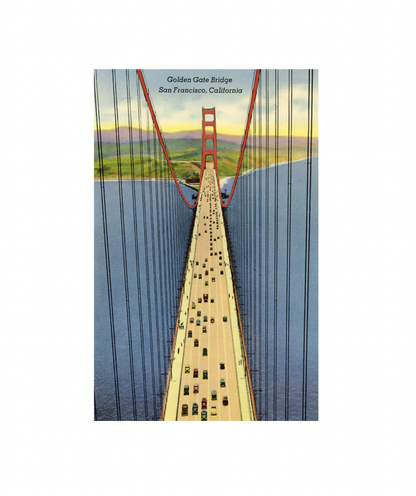 Found Image - GOLDEN GATE BRIDGE Postcard Booklet -