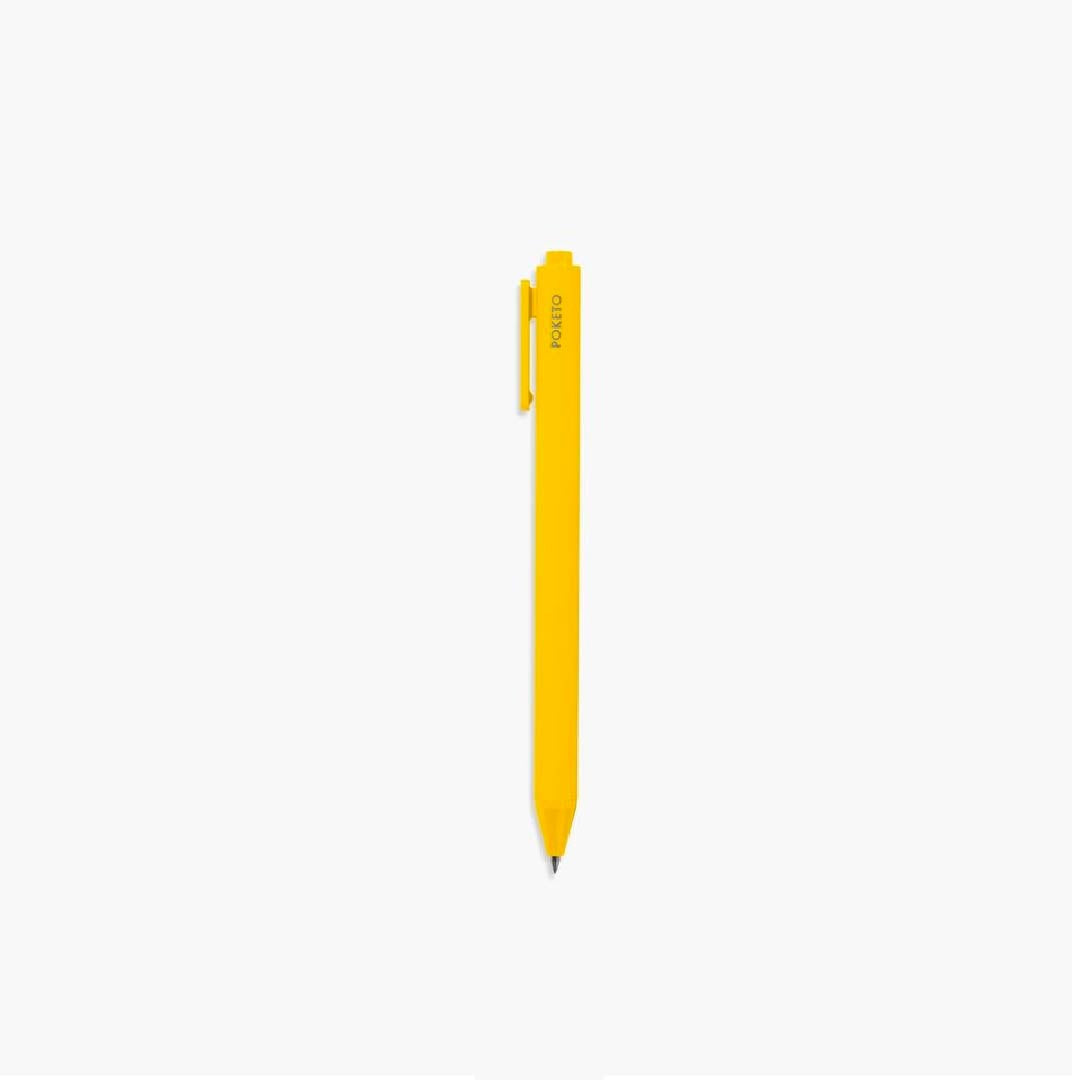 Poketo - Vivid Gel Pen - Bright Yellow - Black Ink